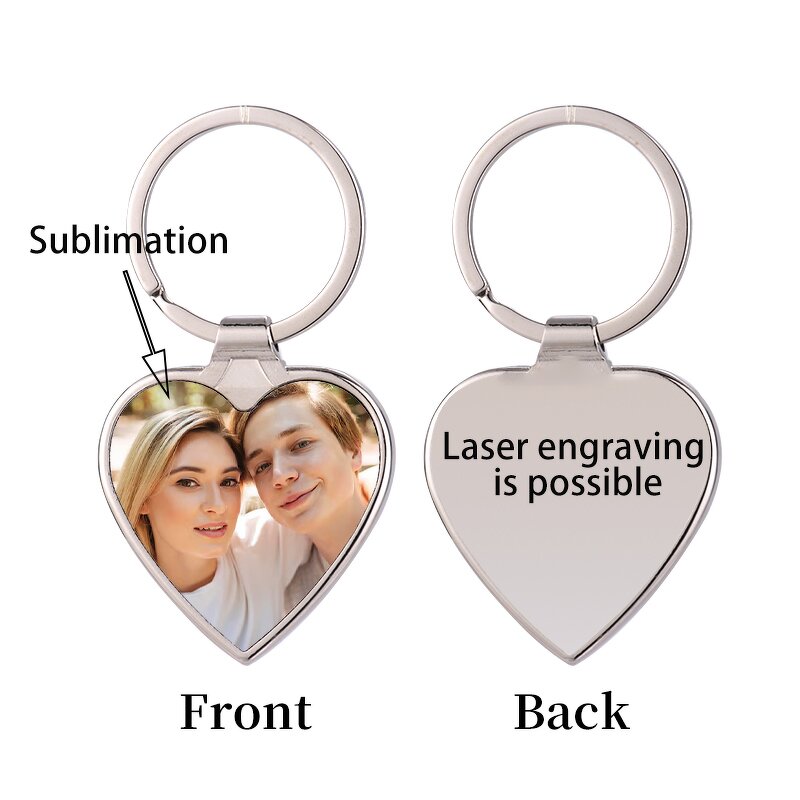 Heart Keychain Manufacturer - Sublimation Custom Logo Low MOQ Bulk Order
