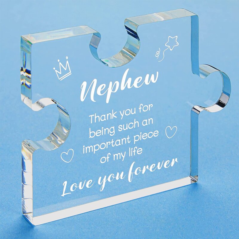 Acrylic Block Manufacturer - Custom Birthday Transparent UV Puzzle Shape