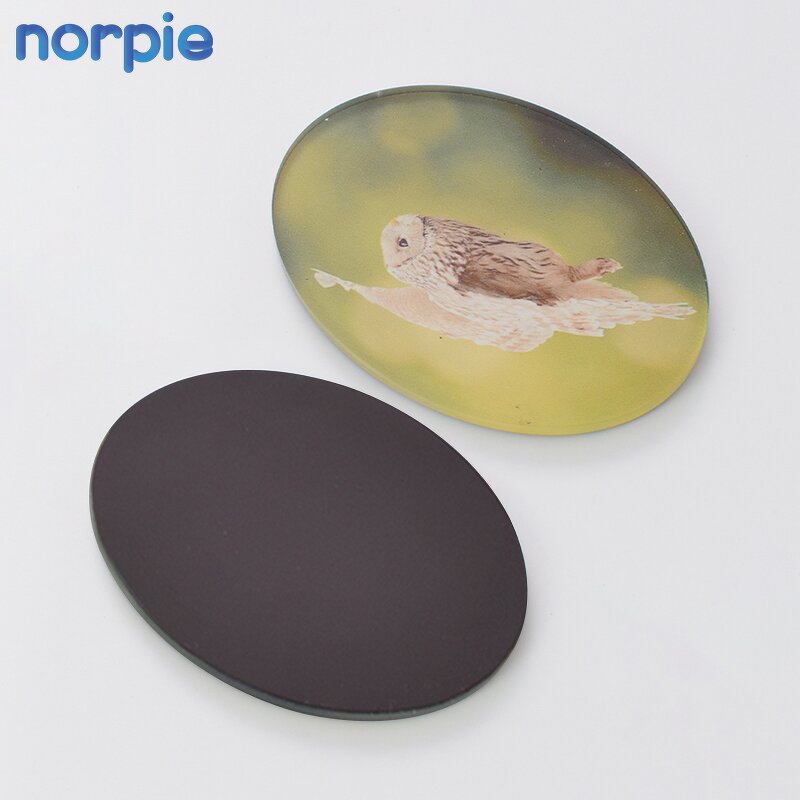 Fridge Magnet Manufacturer - Sublimation Blank Soft Magnetic Oval Acrylic