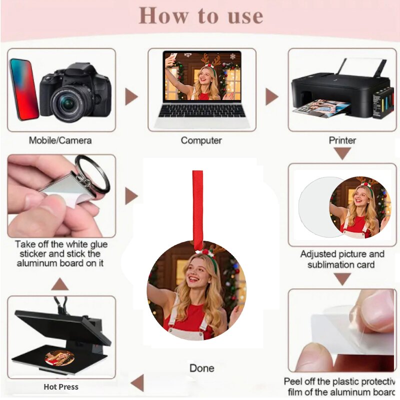 Christmas Ornament Manufacturer - Aluminum Double Sided Sublimation Tree Ball