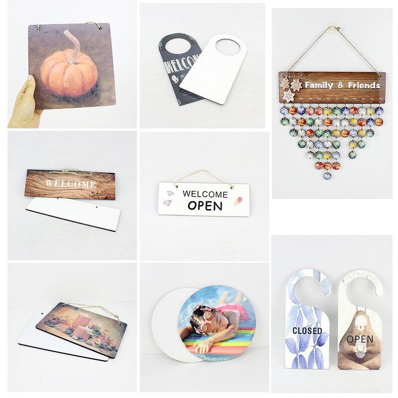 Door Hanger Manufacturer - Wholesale Rectangle MDF Sublimation Door Sign