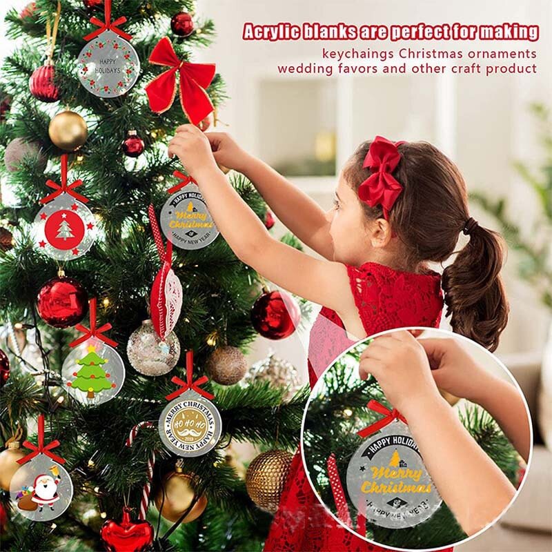 Christmas Ornament Manufacturer - Laser Blank Acrylic Tree Pendant