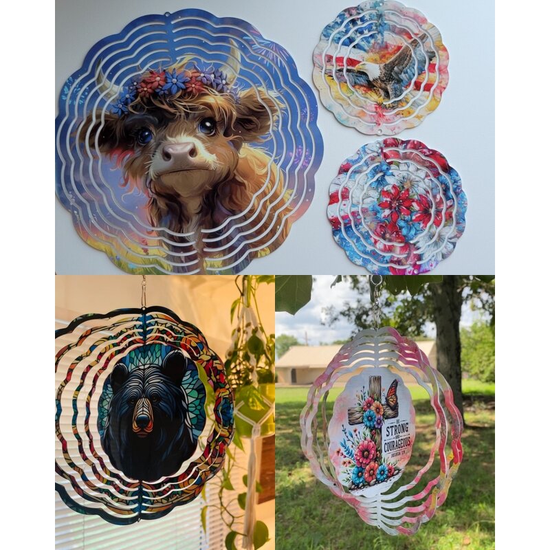 Wind Spinner Manufacturer - Sublimation Blank 3D Aluminum Metal Yard Spinner