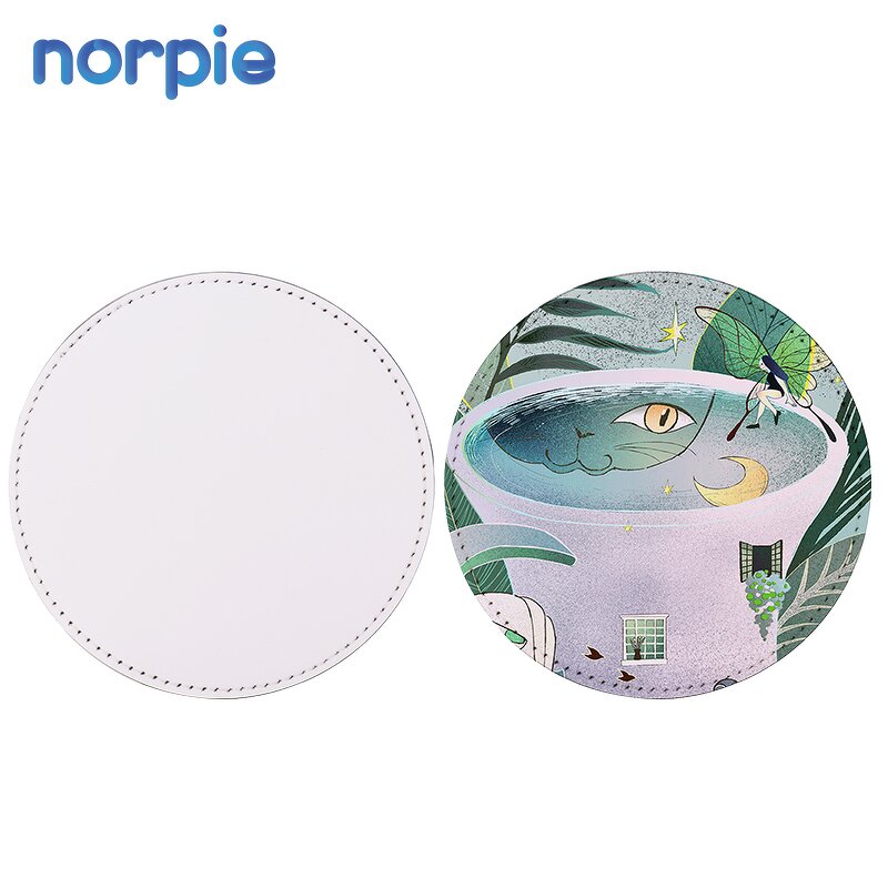 Coaster Manufacturer - Luxury Blank Tea Coaster DIY Leather Cup Coaster