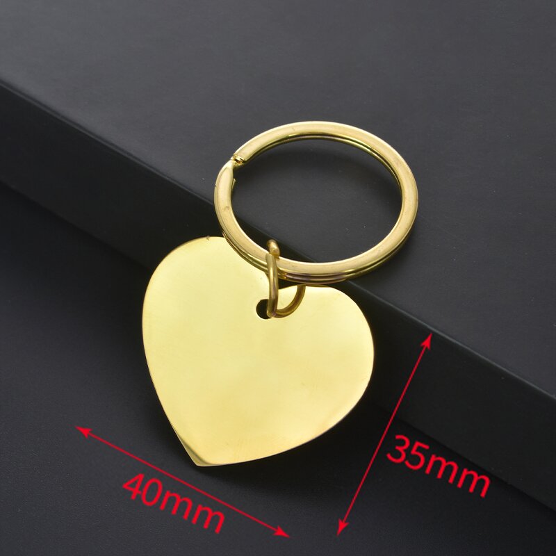 Heart Keychain Manufacturer - Stainless Steel Mirror Polished Engraving Keychain