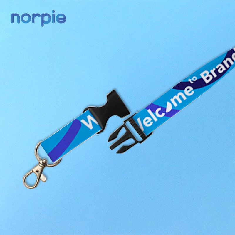 Safety Lanyard Manufacturer - Promotional Breakaway Polyester Woven Logo