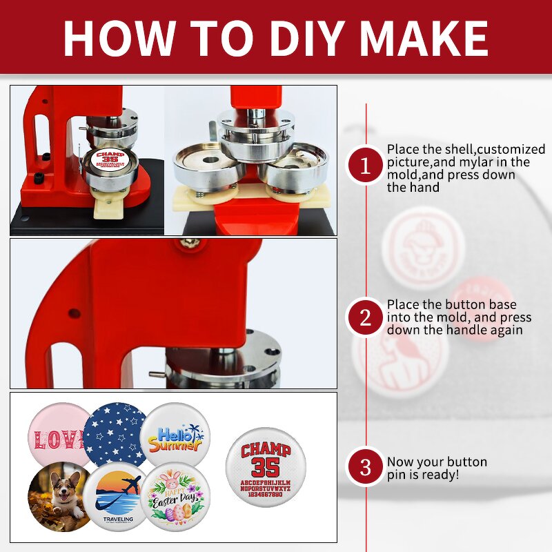 Button Badge Manufacturer - Custom Size Blank Metal Sublimation Logo Button