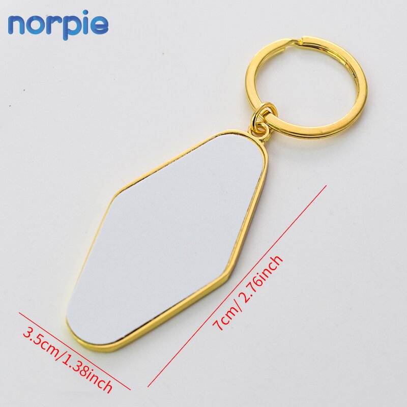 Hotel Keychain Manufacturer - Double-sided Rhombus Number Sublimation Keychain