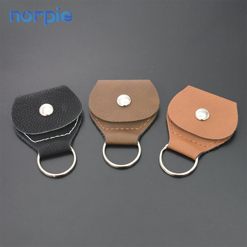 Keychain Manufacturer - Blank Stainless Steel Laserable Leather Keyring