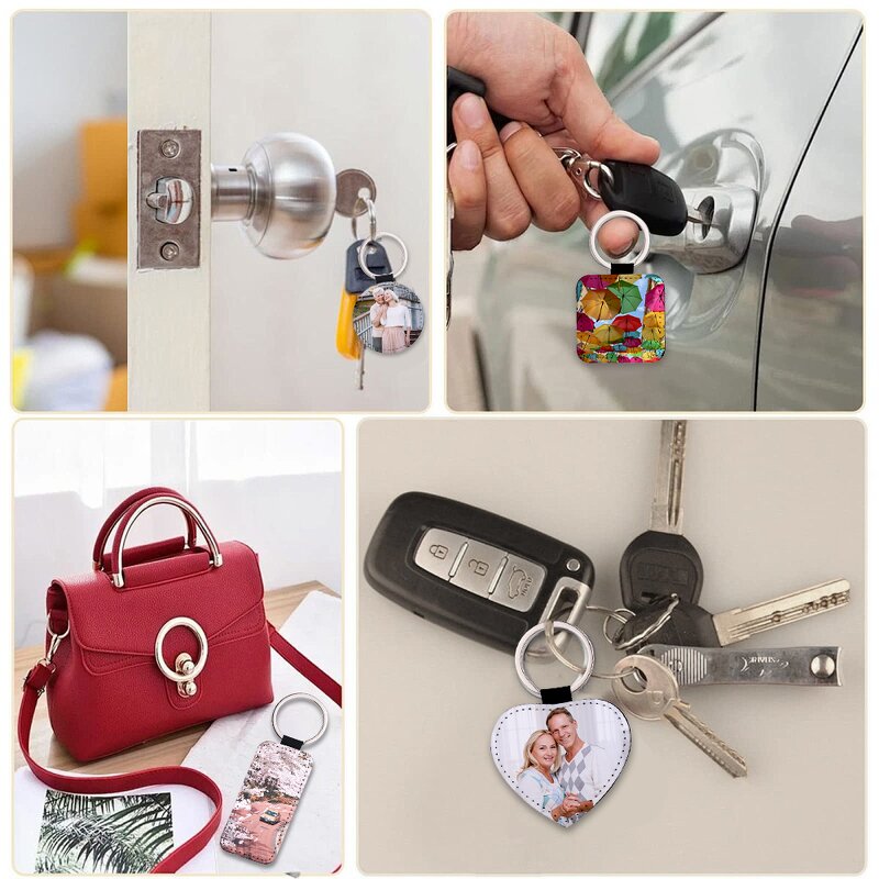 PU Keychain Manufacturer - Sublimation Blank Double-sided Heat Transfer PU