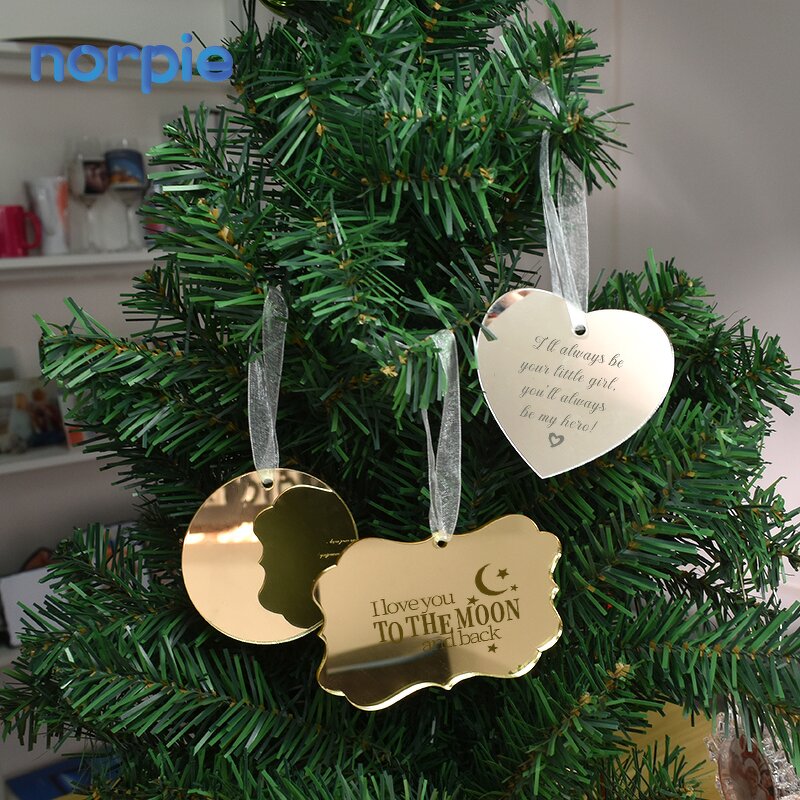 Acrylic Ornament Manufacturer - Custom Round Laser Engraving Blank Mirror