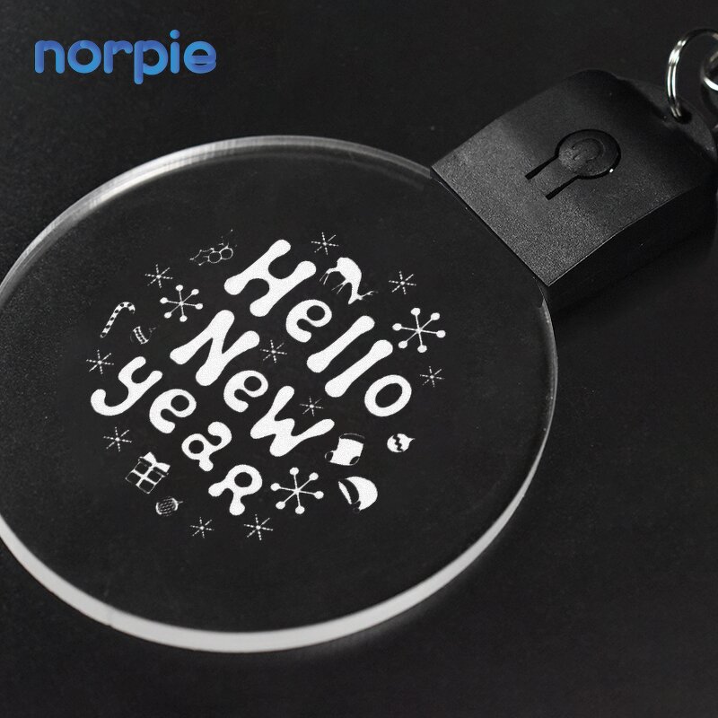 LED Christmas Ornament Manufacturer - UV Printing Laser Blank Acrylic with Battery