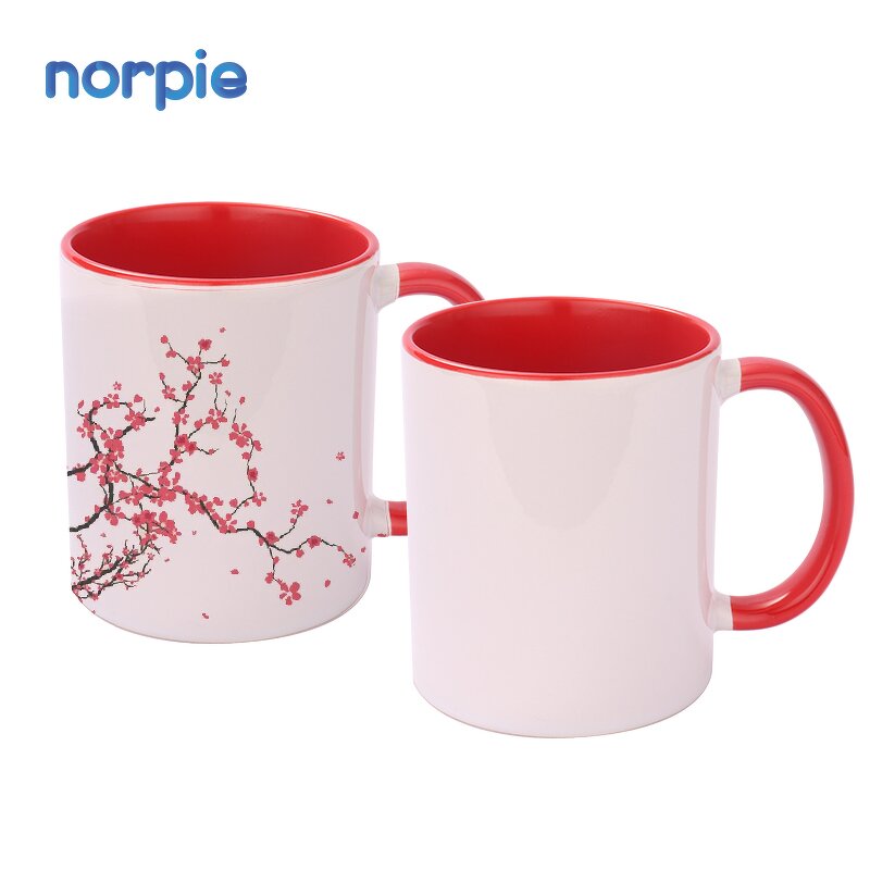 Ceramic Mug Manufacturer - Wholesale 11oz Sublimation Inner Handle Color