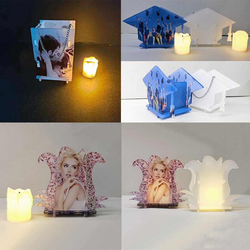 LED Lamp Manufacturer - Sublimation Acrylic Heart LED Lamp USB Display