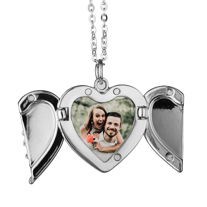 Angel Wings Necklace Manufacturer - Sublimation Memorial Pendant Necklace