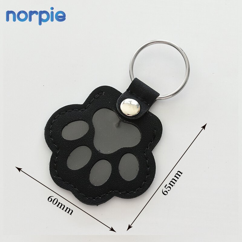 Pet Keychain Manufacturer - Paw Charm Leather Pet Fur Keepsake Keychain