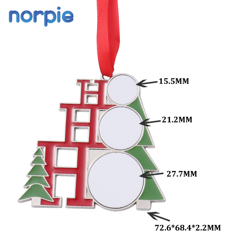 Metal Ornament Manufacturer - Stock Available Sublimation Christmas Pendent