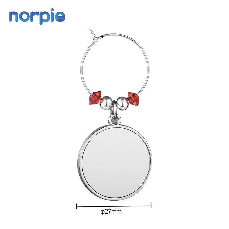 Wine Charm Manufacturer - Sublimation Blank Cork Circle Metal Drink Marker