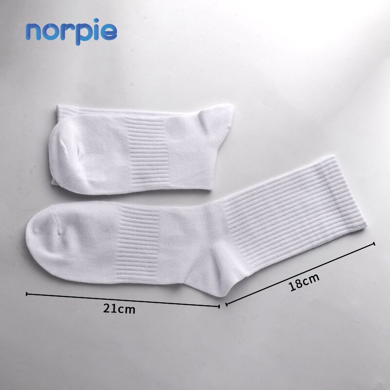 Socks Manufacturer - Custom Design Unisex White Sublimation Cotton Socks