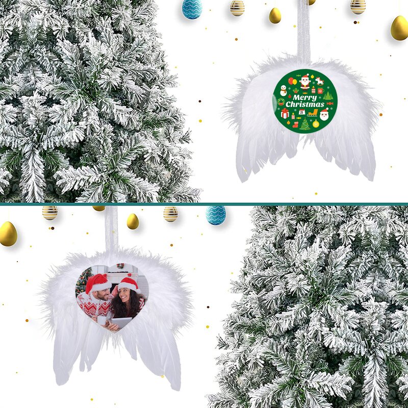 Christmas Ornament Manufacturer - Custom LOGO Feather Angel Wings Pendent