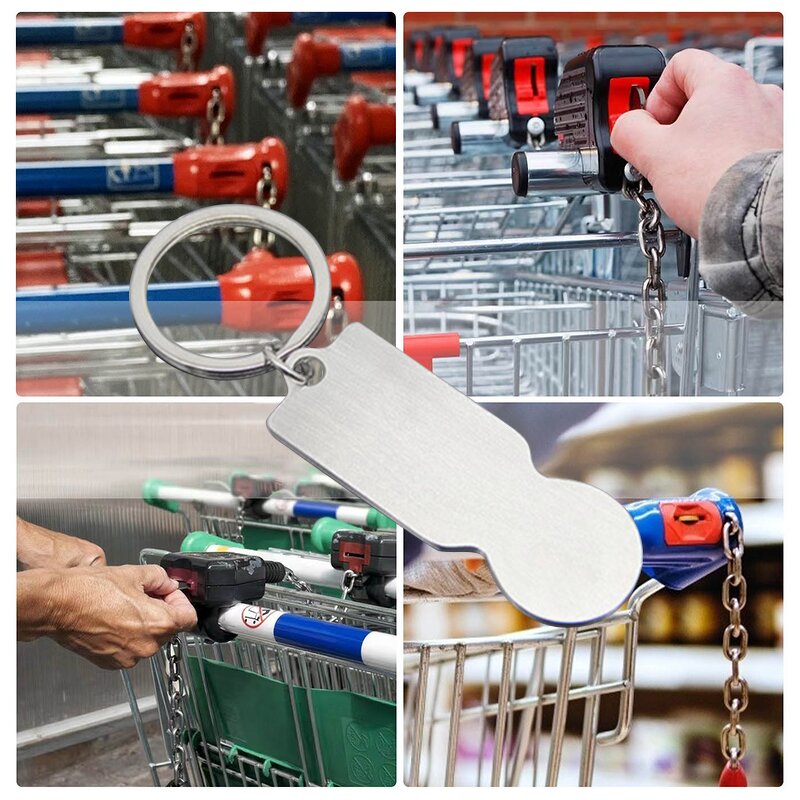 Coin Keychain Manufacturer - Shopping Cart Laser Logo European Trolley