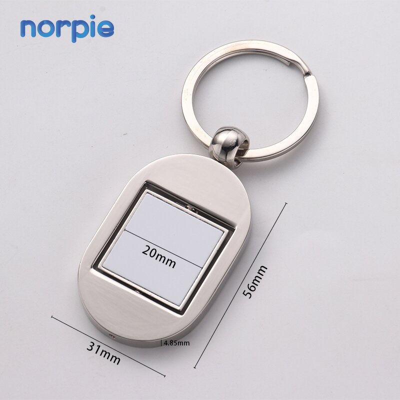 Rotatable Keychain Manufacturer - Sublimation 360° Rotatable Metal Dog Tag Keychain