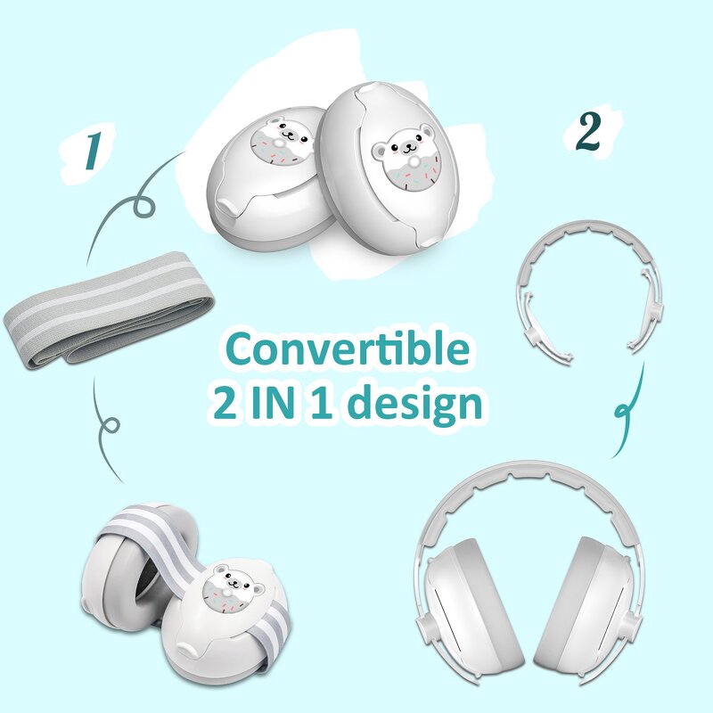 Baby Ear Defenders Manufacturer - 2 In1 Convertible for 0-48 Months