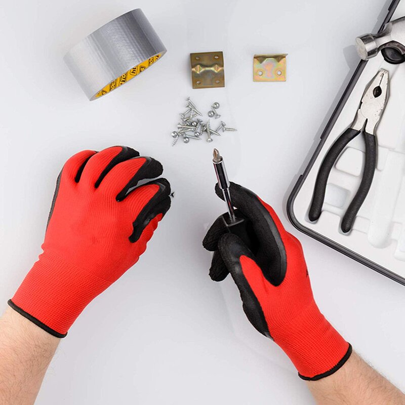 Latex Coated Gloves Factory - China Factory Anti Slip Firm Grip Construction