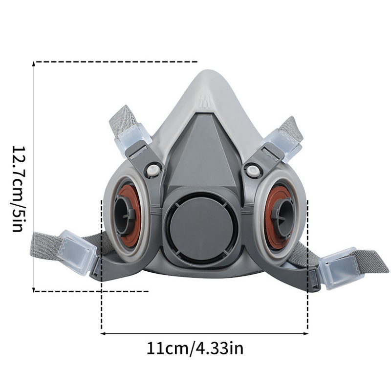 Half Face Gas Mask Manufacturer - 6200+60926 Silicone with Goggles Mask