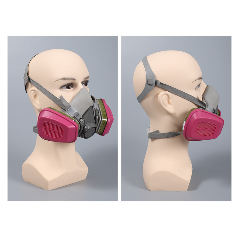 Half Face Gas Mask Manufacturer - 6200+60926 Silicone with Goggles Mask