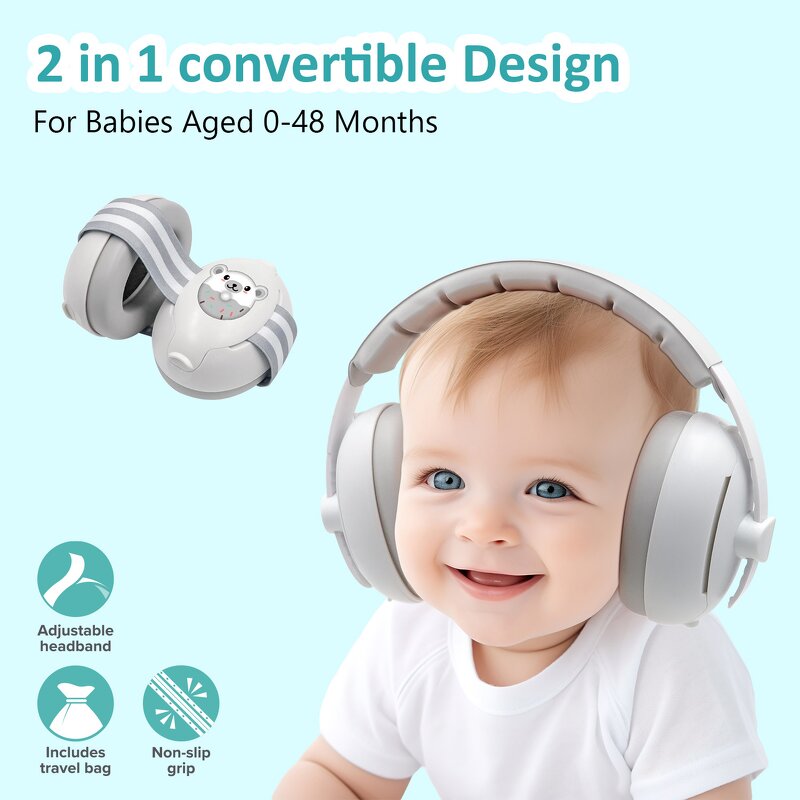 Baby Earmuff Supplier - Custom Color Improved Fasten Tape Noise Canceling