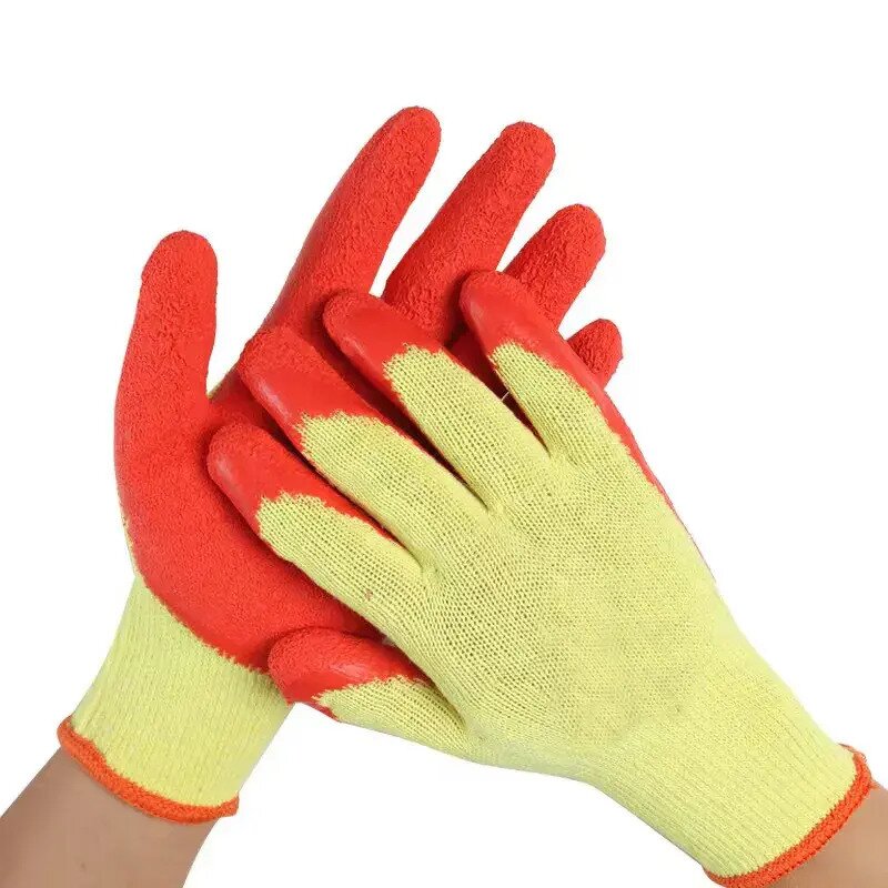 Heavy Duty Safety Gloves Supplier - Men Industrial Grip Latex Construction