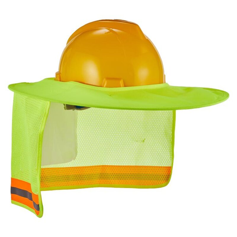 Hard Hat Sun Veil Manufacturer - Outdoor Work Full Brim Mesh with Reflective Tape