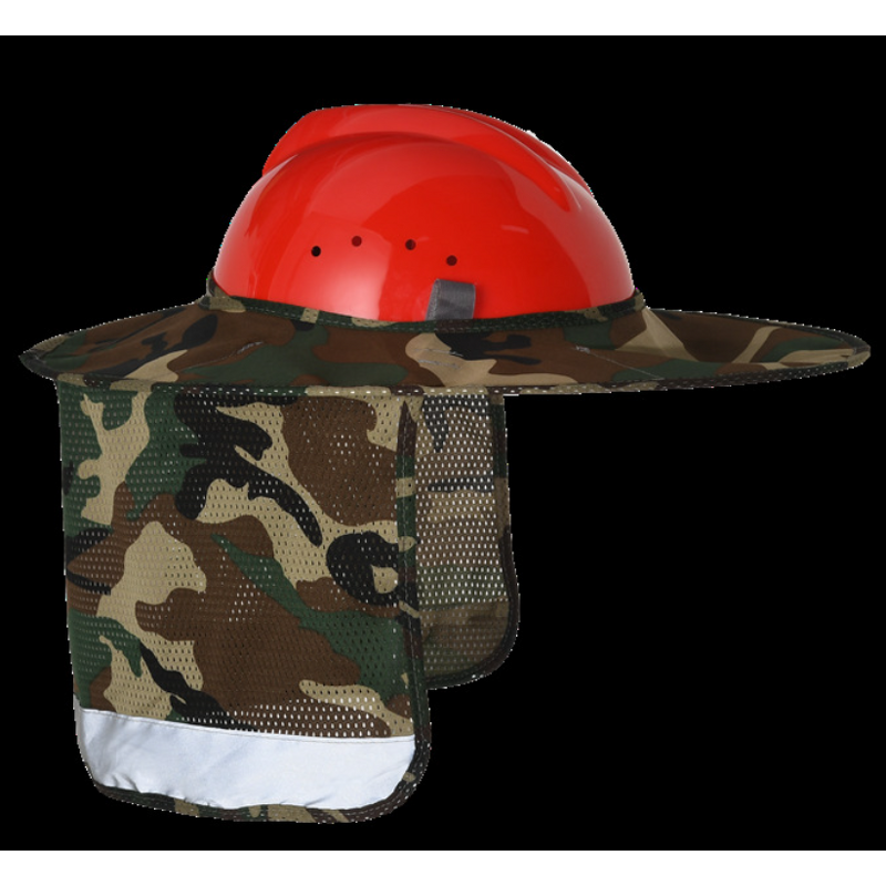 Hard Hat Sun Veil Manufacturer - Outdoor Work Full Brim Mesh with Reflective Tape