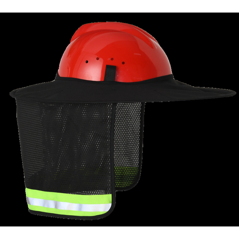 Hard Hat Sun Veil Manufacturer - Outdoor Work Full Brim Mesh with Reflective Tape