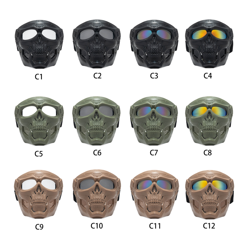 Tactical Full Face Mask Supplier - Halloween Skull Ghost Windproof Camping