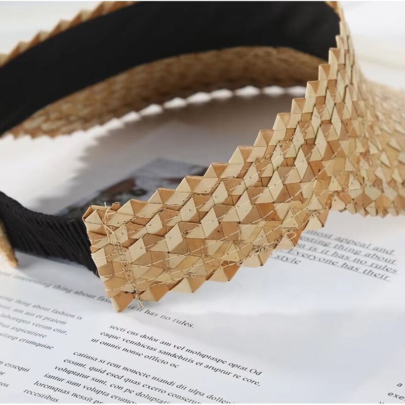 Visor Hat Factory - 2025 Summer Sunscreen Foldable Wheat Straw UV Protection