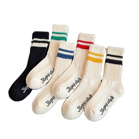 Sports Socks Supplier - Custom Thick Ribs Stripe Terry Warm Cotton Medium