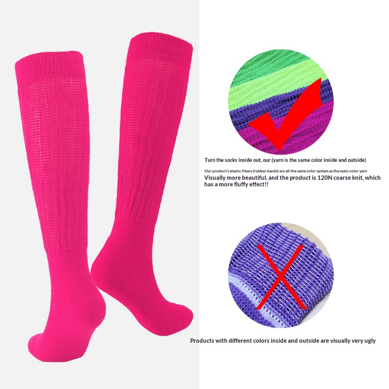 Slouch Socks Manufacturer - Wholesale Colour Loose Stacked Breathable Cotton