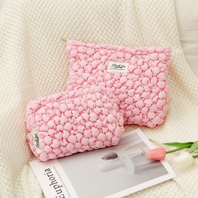 Makeup Bag Manufacturer - Wholesale Customized Soft Quilted Floral Nylon