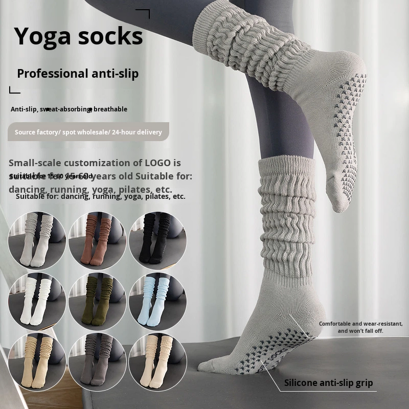 Yoga Socks Supplier - Custom Logo Seamless Compression Non Slip Ankle