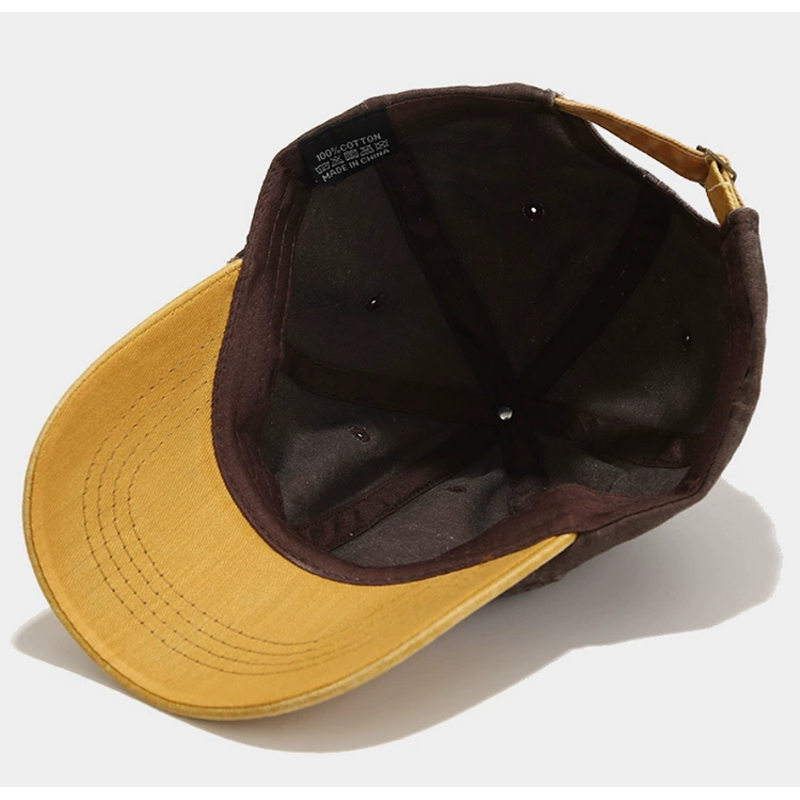 Baseball Caps Supplier - Wholesale Custom Embroidery Two-tone Washed Cotton