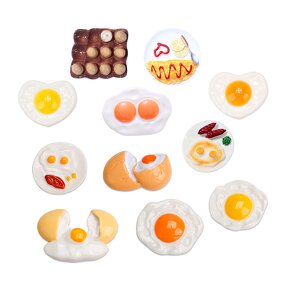 Fried Egg Resin Cabochon Manufacturer - Large Flatback Charm for Keychain