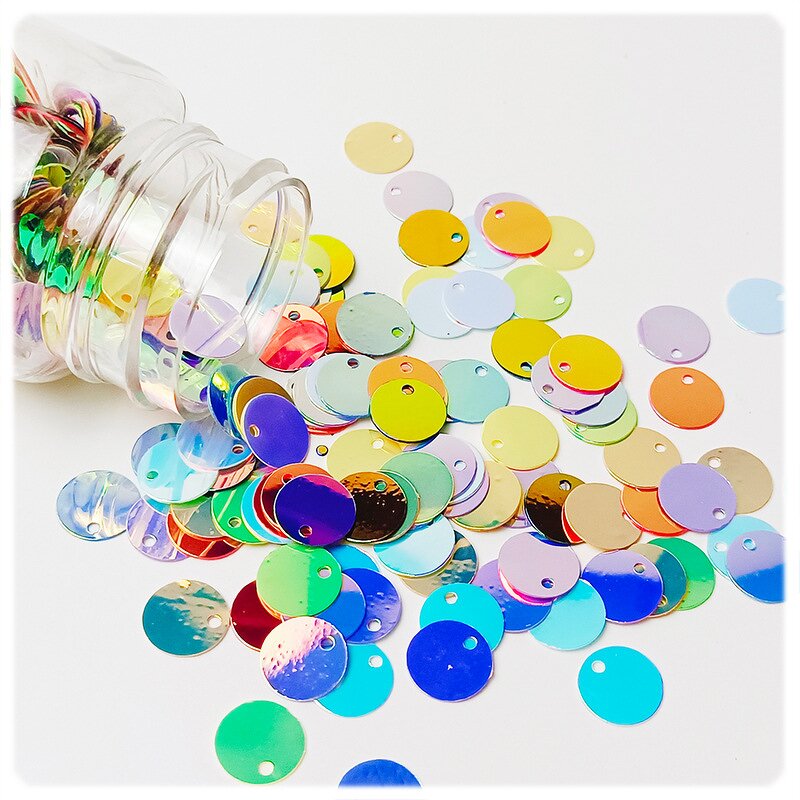 PVC Round Sequins Factory - OEM/ODM 10mm Side Hole for Earring Making