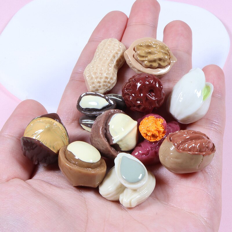 Nut Resin Charm Manufacturer - 3D Artificial Shape Keyring Pendant DIY