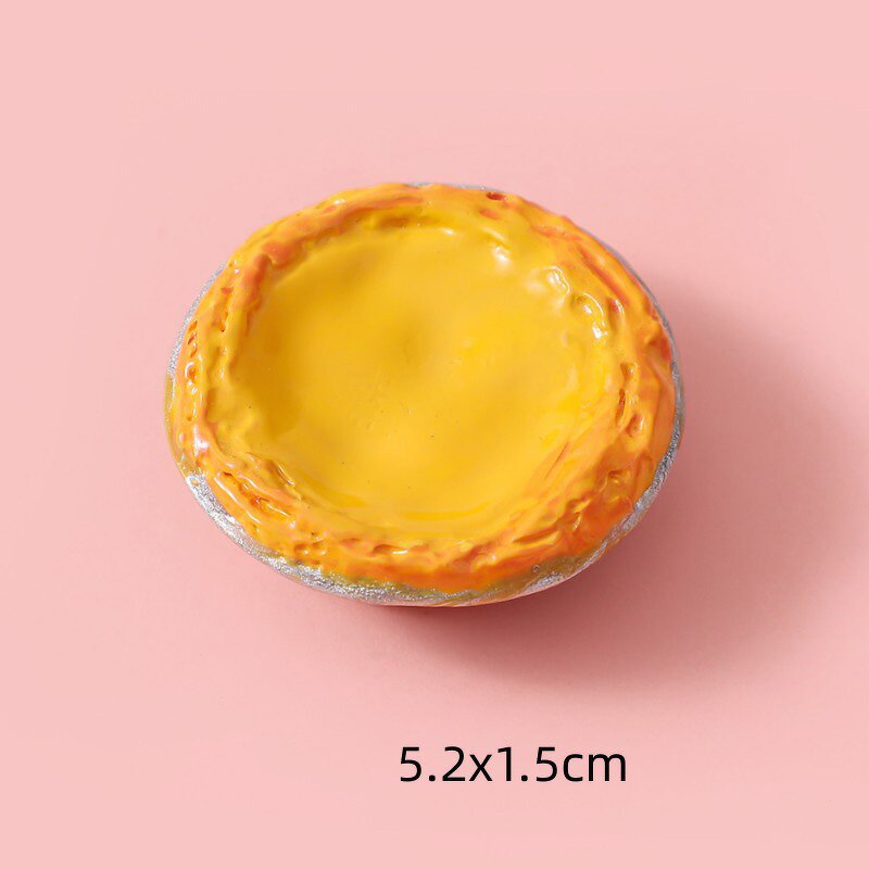 Food Theme Resin Cabochon Manufacturer - Large Egg Tart Ice Cream DIY