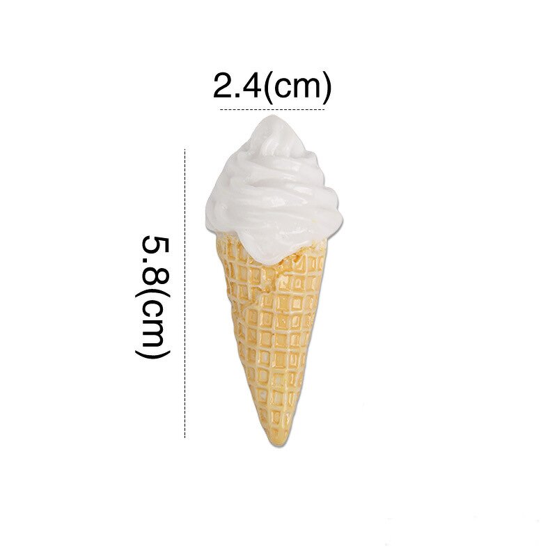 Ice Cream Resin Cabochon Factory - Large Flat Back for Phone Case Decoration