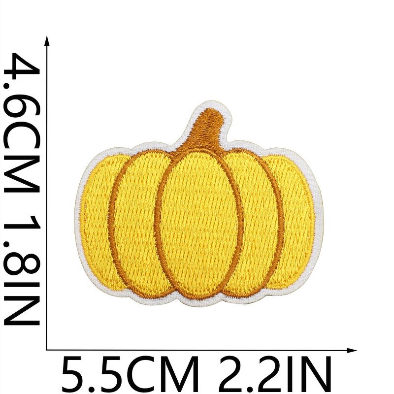 Halloween Iron on Patches Manufacturer - Orange Pumpkin Design DIY