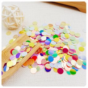 PVC Sequins Manufacturer - Bulk Custom 6mm Round Flat for Phone Case Decoration