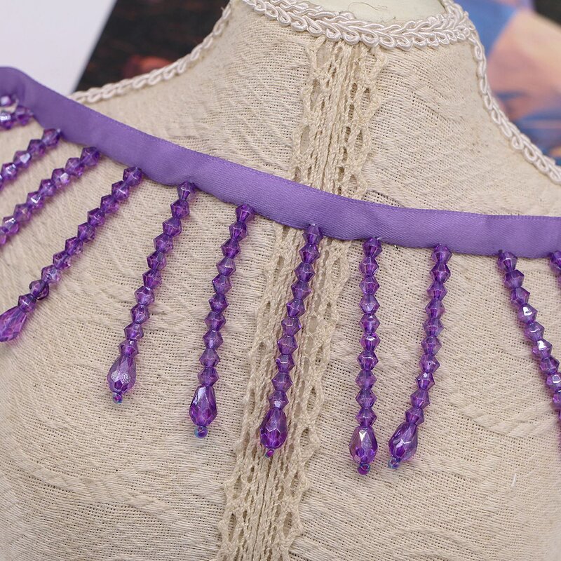 Tassel Trim Manufacturer - 5.5cm Fringe Crystal Bead Curtain Decoration